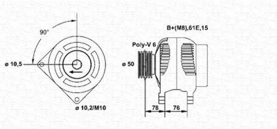 MAGNETI MARELLI 943355097010 - Генератор